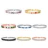 Yousheng Women Bracelet Colorful Cubic Zirconia Jewelry Rectangular Rhinestones Bracelet Birthday Gift