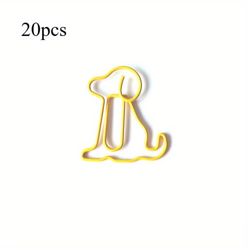 Colorful Animal Paper Clips - Cute Sitting Dog Design, Iron Material, Perfect for Office Organization