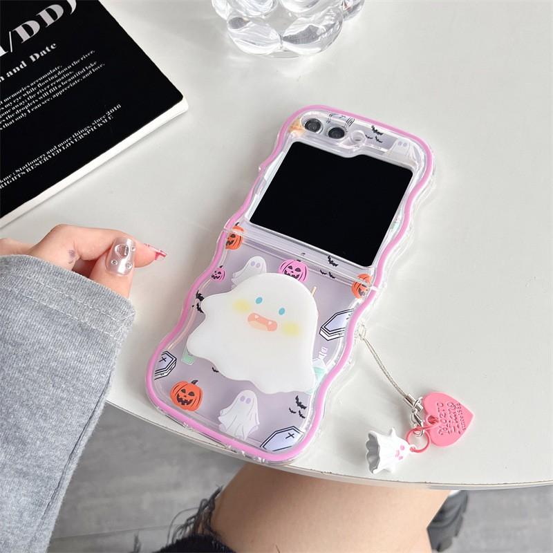 Cartoon Halloween Wave Case Galaxy Z Flip 5/6 Slim Protective Cover