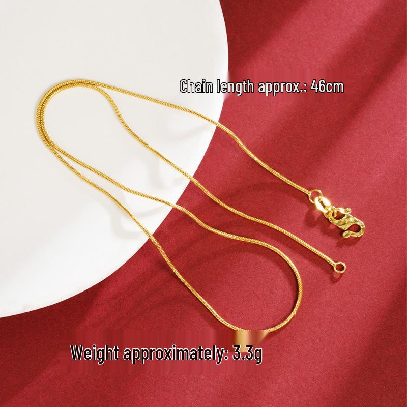 Vietnam Sa Gold Necklace Women Summer Cross-border Versatile Jewelry - Plain Chain Cross