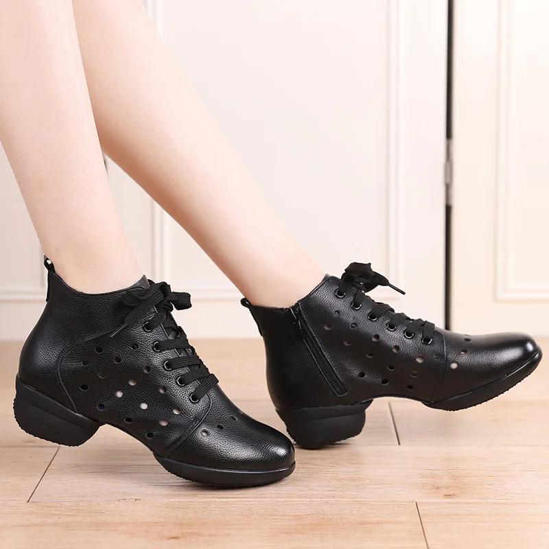 XIHAHA Girls Genuine Leather Sneakers Dance Shoes for Women Comfortable Modern Jazz Dancing Shoe Ladies Outdoor Sports Shoes