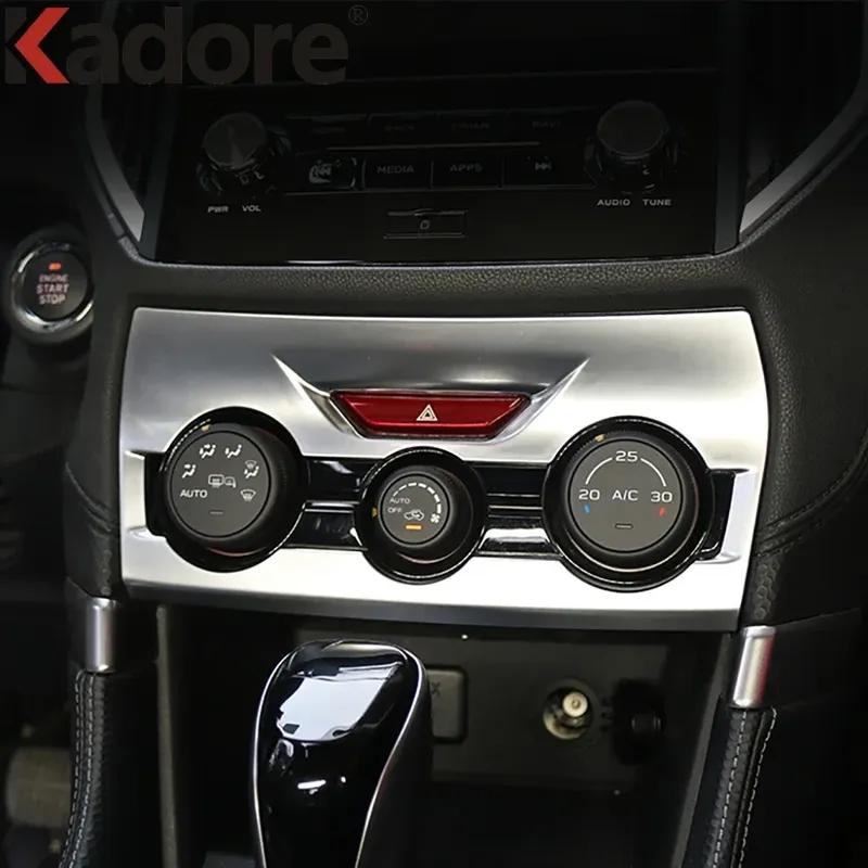 Car Center Air Condition Switch Button Panel Cover Trim For Subaru Forester SK    Carbon Fiber Interior Accessories