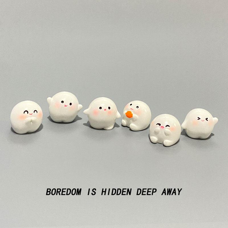 6PCS Resin Mini Cute Car Center Console Decor Ornaments Micro Animal Screen Decoration Car Interior Accessories