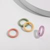 Candy Colored Resin Ring Transparent Geometric Ring Y2K Yabi Size Decorative Ring with Accessories