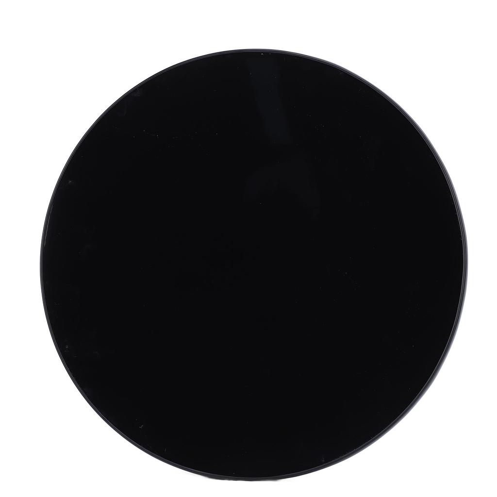 450mm Round Table Top Fade Proof Erosion Resistant Fast Installation Glossy Black Solid Wood Table Topwith Screws for