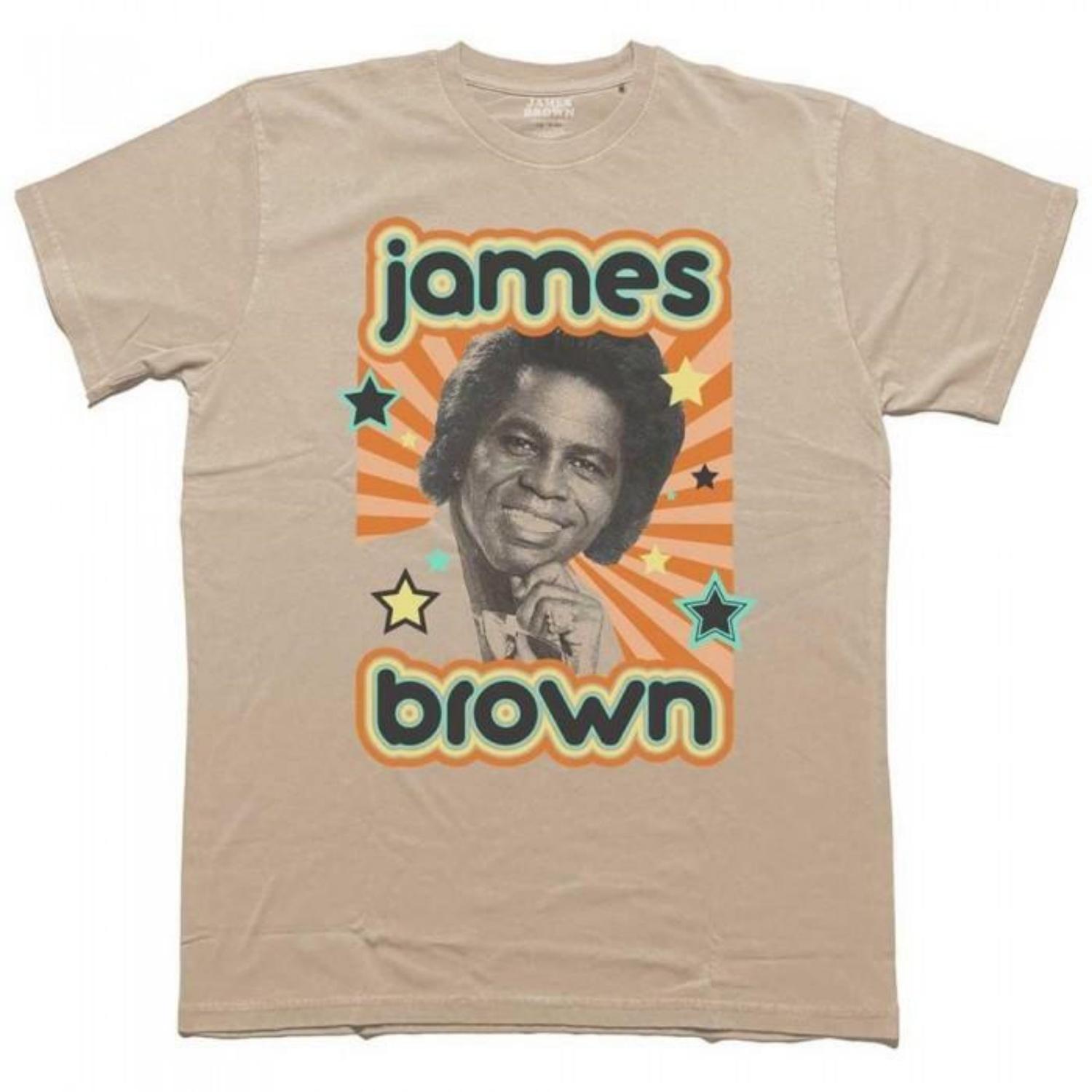James Brown Unisex Adult Stars Cotton T-Shirt S чёрный