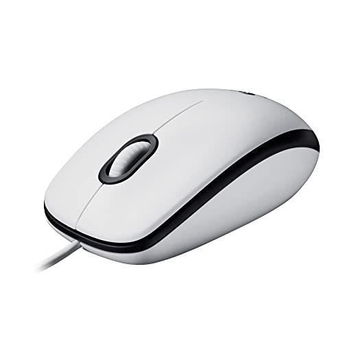 Myš - LOGITECH - M100 - Bílá - USB - Oboustranná - 1000 DPI