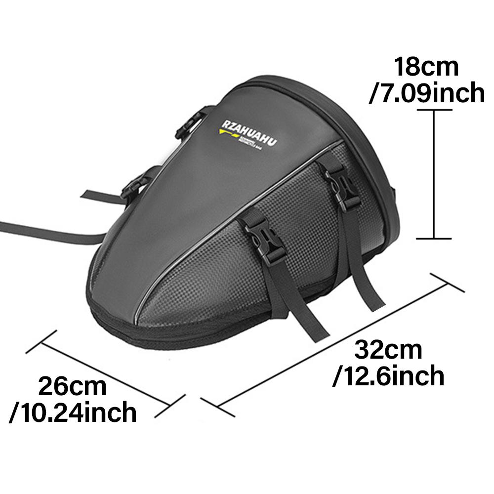 Large Capacity Motorcycle Rear Seat Bag Waterproof Motorbike Tail Bag Saddle Bag for Travel Storage Fits for Electric Bike