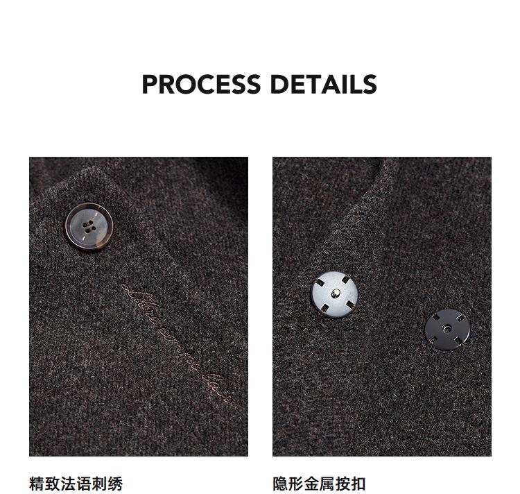 Lily Chimney Collar Waist Hair Woolen Coat for Women