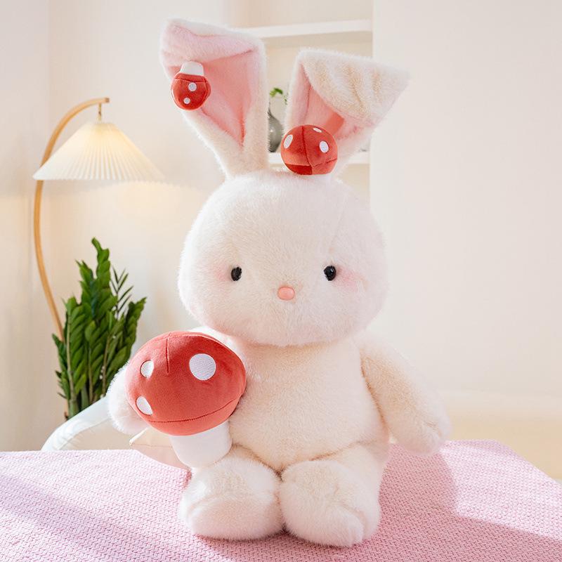Adorable White Rabbit Plush Toy - Soft Hugging Pillow for Kids Medium 40 cm