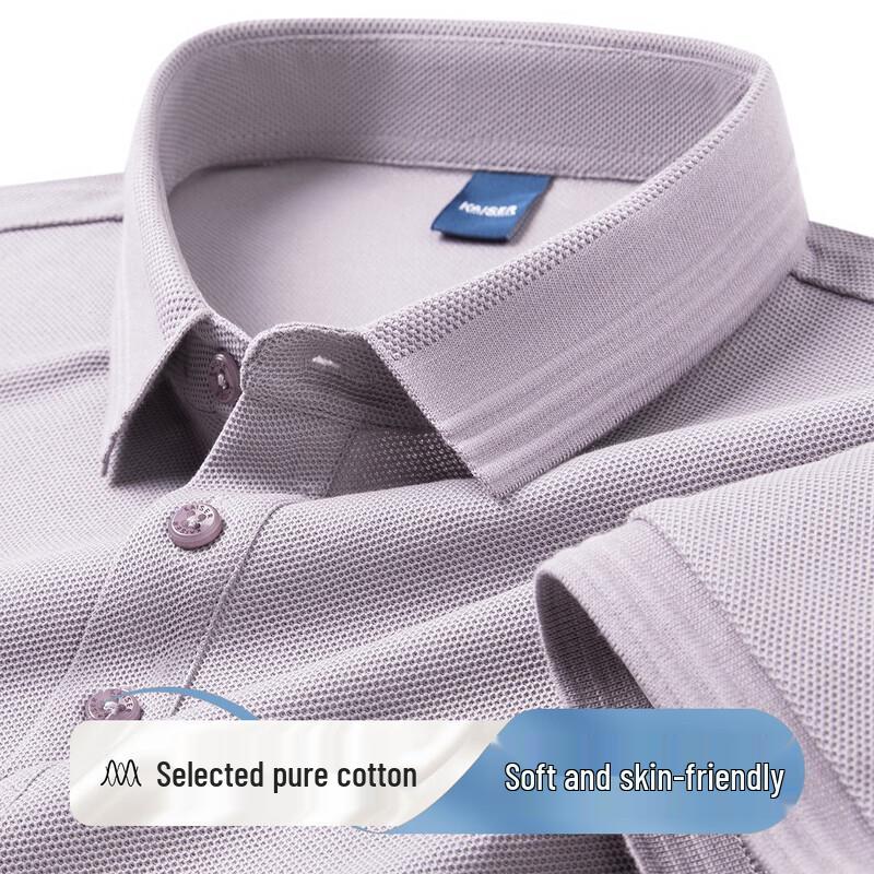 Caesar Men s 100% Cotton Business Casual Short Sleeve T-Shirt L