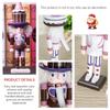25CM Christmas Nutcracker Cake Ice Cream Pink Color Wooden Handicraft Sculpture Ornament Creative Festival Gifts Home Decoration