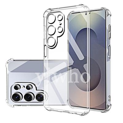 Transparent Phone Case for Samsung S25 S24 Ultra Plus + FE Protective Camera Back Clera Covers On For Galaxy S25ultra S24fe