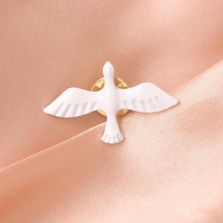 Individualized Brooches Accessory Stylish Peace Doves Shaped Lapel Pin Ornament