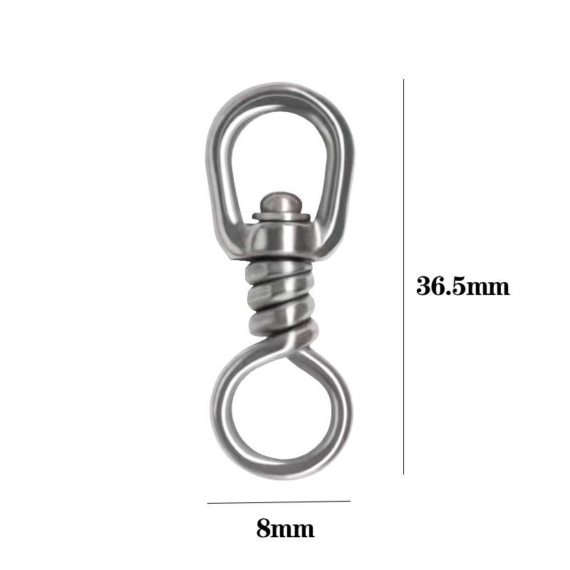 1Pcs Stainless Steel Fishing Swivels Figure-8 Ring Connectors Swivel Fishing Accessories A4