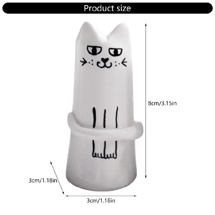 Einzigartige Katzen-Skulptur Harz Miniatur-Vasen Künstlerischer Wohnakzent für Blumengestecke Ästhetische Home-Office-Dekorationen