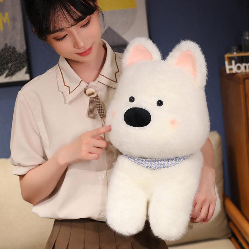 1Pc 25/35/45CM Cute Plush West Highland Dog Plush Toy White Terrier Dolls Stuffed Soft Dog Pillow Kawaii Toy for Birthday Xmas