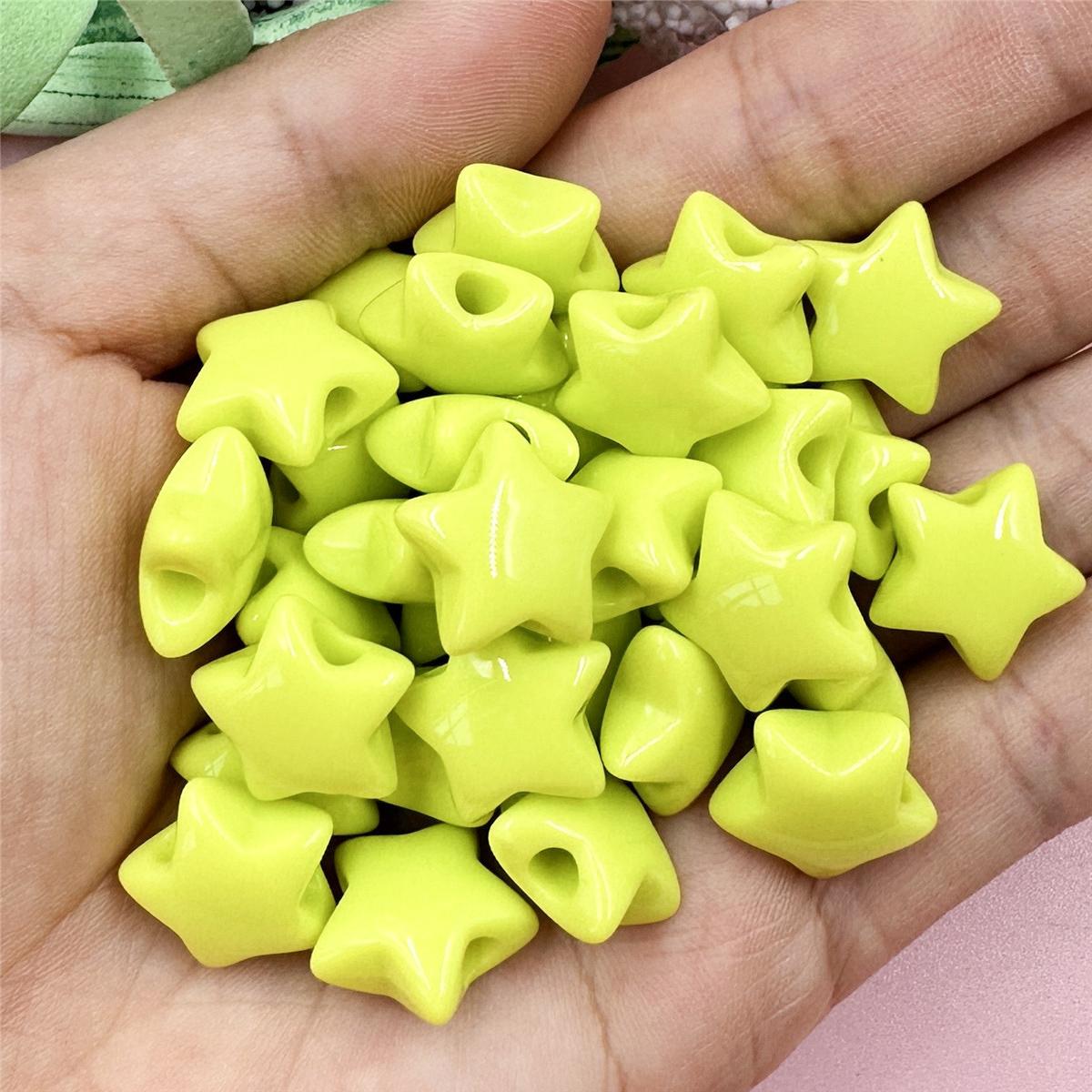

Звезда Продвинутое Ожерелье 40 ШТ. Свободные Бусины Ювелирные Изделия Аксессуары Для Изготовления Ювелирных Изделий Мода 14,9 мм DIY Акриловые Браслеты зелёный