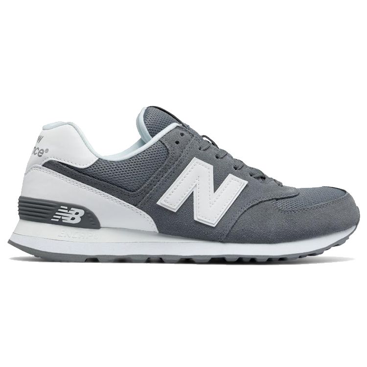 New Balance Nb 574 Reflective Fabric Leather Low Top Running Shoes Unisex Sneakers Dark-Gray White ML574CNC