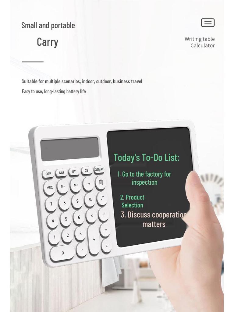 Multifunctional Large Screen Calculator with Handwriting Board for Finance, Office Notes, and Drawing