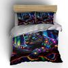 Colorful Leopard Themed Home Decor Bedding Set With 1 Duvet Cover 2 Pillowcases Single Double King Queen, Gift