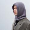 High Quality Rabbit Fur Women Knitted Hat Fashion Solid Balaclava Cap Autumn Winter Hats Korean Designer Warm Pullover Snood Hat