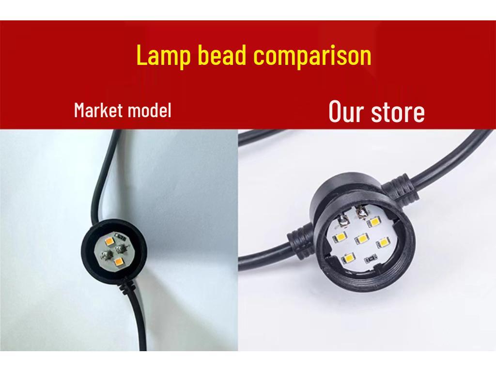 G50 Waterproof LED Solar String Lights for Outdoor Camping, Tents, and Courtyard Decoration.