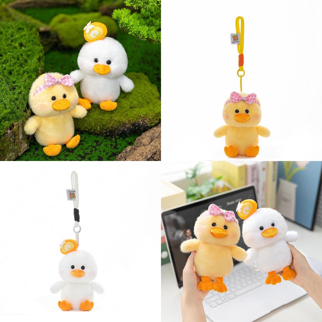 Mousse White Duck Animal Plush Hanging Toy With Pp Cotton Filling For Kids