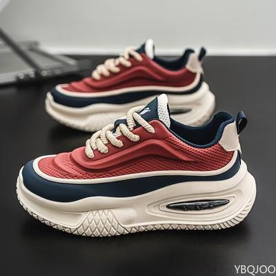 Automne printemps chaussures à semelles épaisses augmentant la hauteur color blocking polyvalent personnalisé décontracté simple confortable chaussures pour hommes