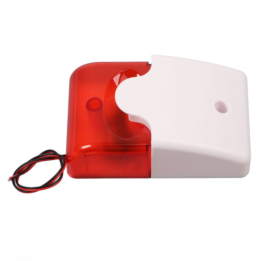 12V Sound and Light Alarm Siren High Decibel Fire Burglar Alarm Horn with LED Flashing Light for Home Store