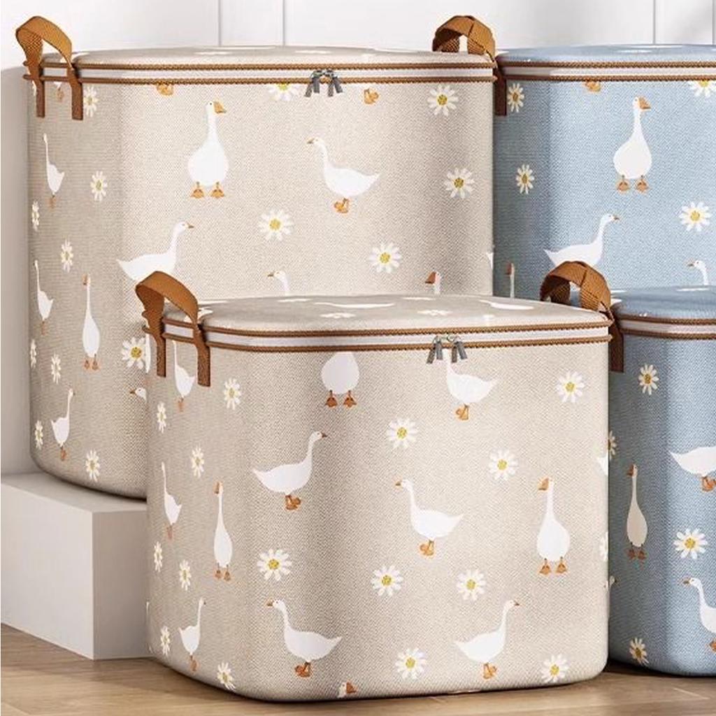 Quilt Organizer Aufbewahrungstasche mit Griff, tragbar, faltbar, Quilt-Tasche, Kleiderschrank, Kleidung, Aufbewahrung, staubdicht, Organizer mit großer Kapazität