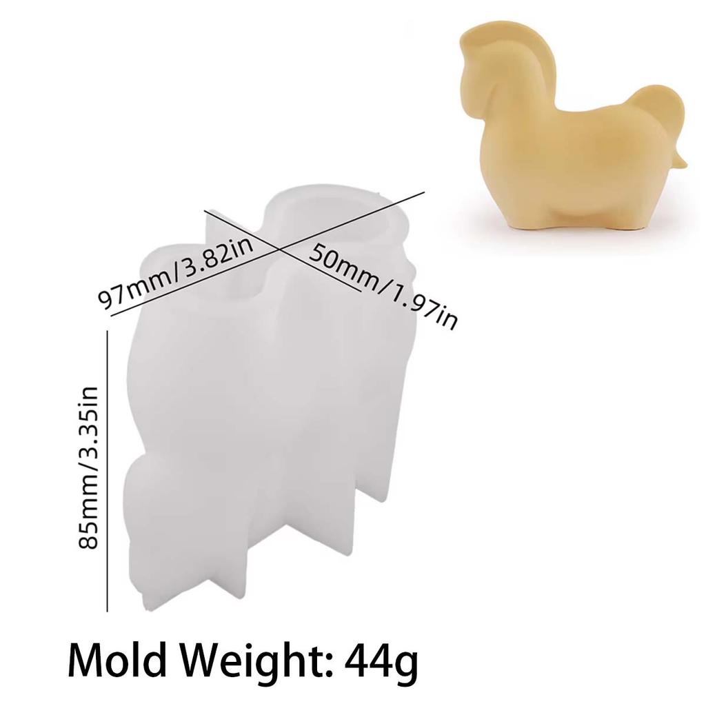 Nordic Cute Horse Silicone Candle Mold DIY Animal Pony Aromath Soap Candles Casting Molds Plaster Resin Crafts Making Home Decor