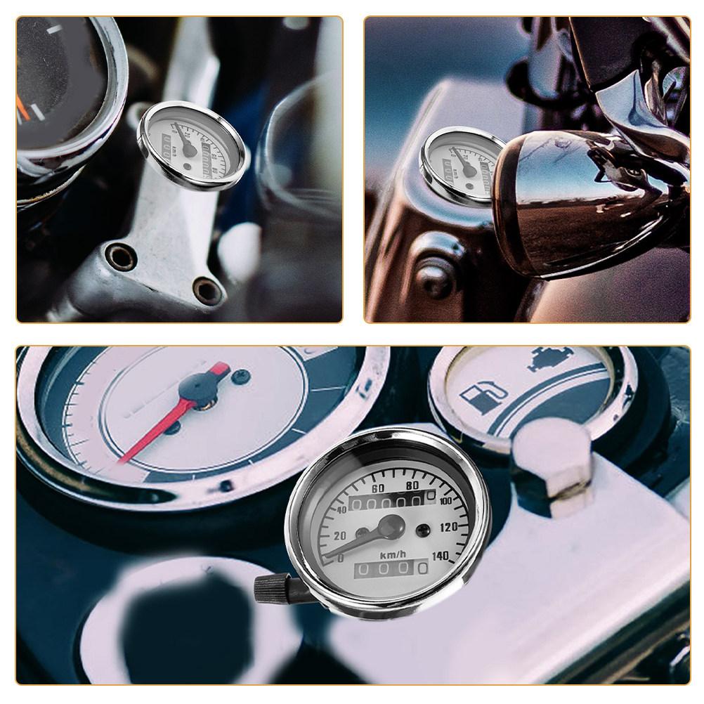 Retro LED Motorcycle Odometer Digital Dashboard Gauge with Dual Trip Meter Indicator Light Clear Display for Motorbike