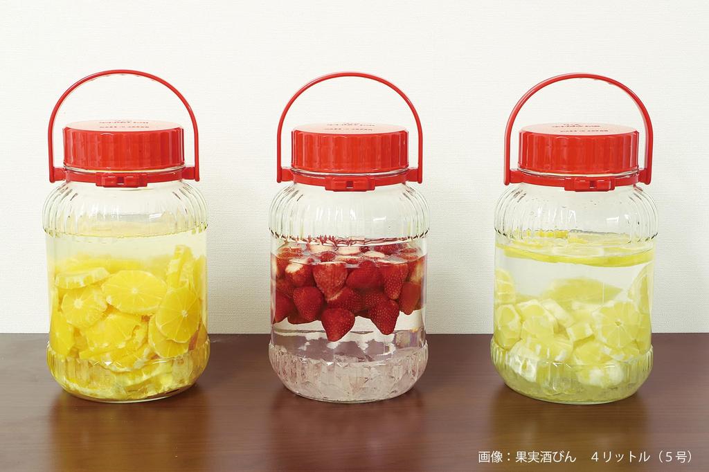 Toyo Sasaki Glass Storage Fruit Wine 3 Liters Made in Plum Wine Fruit Wine Glass Storage Plum Wine Fruit Container, Bottle, (3000ml), Japan, Bottle,