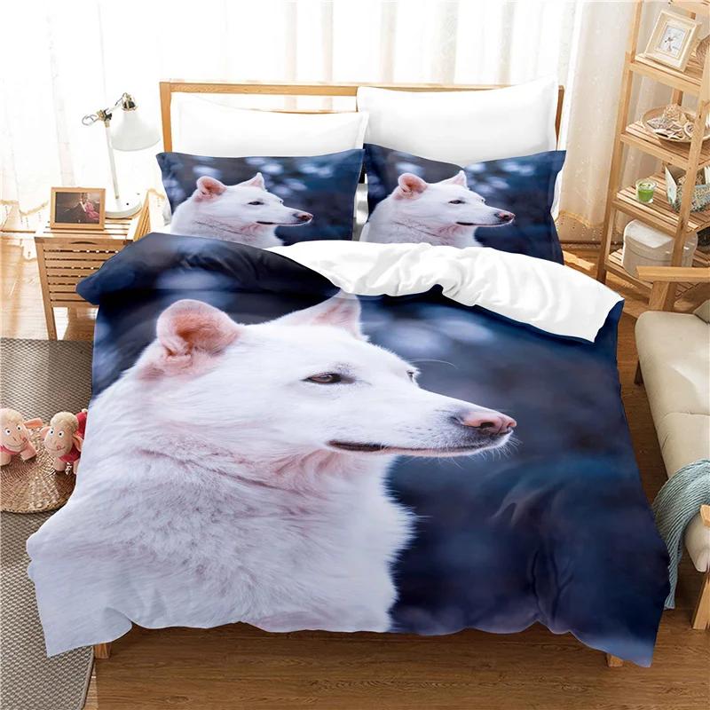3D Print Wolf Dekbedovertrek 200x200 Duvet Cover Set Home Bedding Sets European American Style Animals Bed Linens Cover Twin