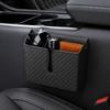 Carbon Fiber Pattern Car Seat Gap Storage Seat Gap Organizer Box  Car Interior Storage