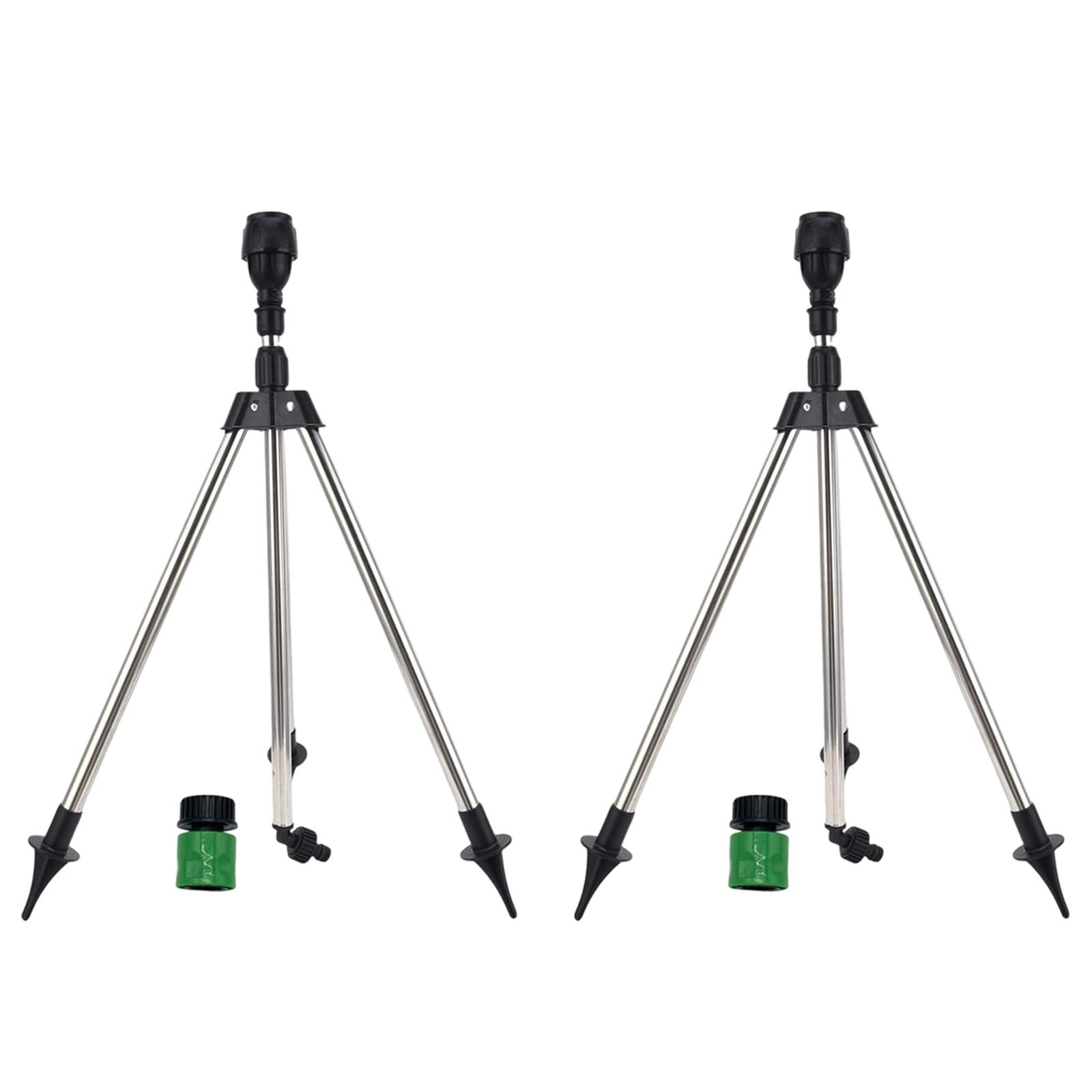 2Pcs Rotating Tripod Sprinkler 360 Degree Automatic Rotating Irrigation Watering Sprinkler Telescoping Tripod Sprinkler 1