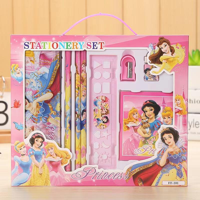 Disney Stationery Set Including Cartoon Design Gift Box Notebook Pencil Ruler Marker Box Etc Creative Art Supplies and Office Supplies Gift Set