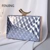 Crystal Evening Bags Women Moon Buckle Clutch Sequined Glitter Handbags Purse Shoulder Bag Luxury Designer Clutches Bridal Bolsa