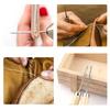 Wooden Handle Shoes Repairing Awl Leather Shoe Sewing Cobbler Tool DIY Craft Repair Hand Stitcher Straight Curved Hook