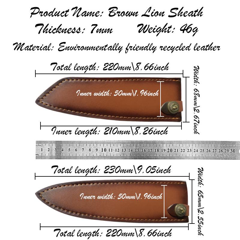 Eco-Friendly Recycled Leather Knife Sheath