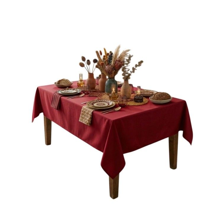Nappe anti tache 140 x 240 cm Colors rouge