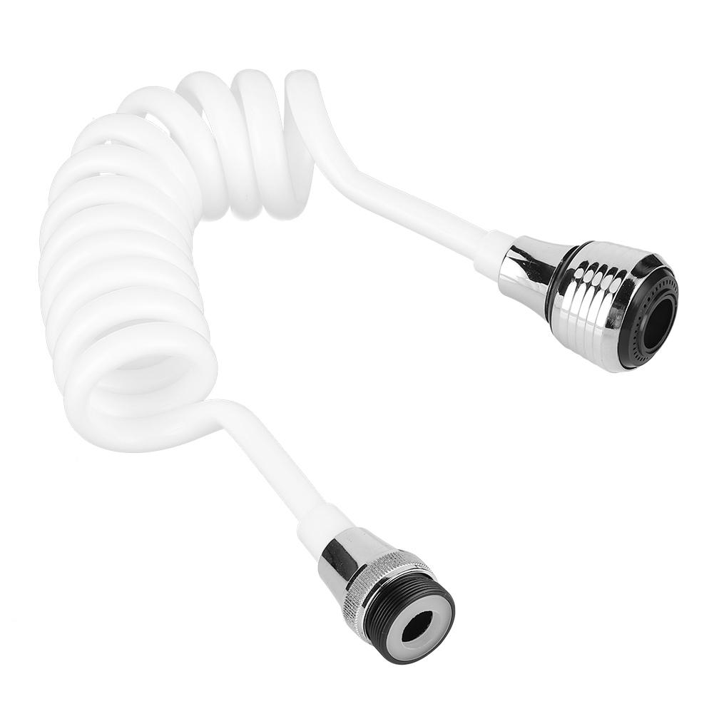 Household Kitchen Faucet Lengthened Extender Long Hose Portable Retractable Foaming Water TapWhite