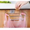 Stainless steel hanging garbage bag rack Hanging garbage bag rack Kitchen accessories Non perforated cabinet storage hook