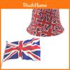 Cappello a Secchiello Reversibile con Bandiera Britannica Protezione Solare per Attività all'Aperto