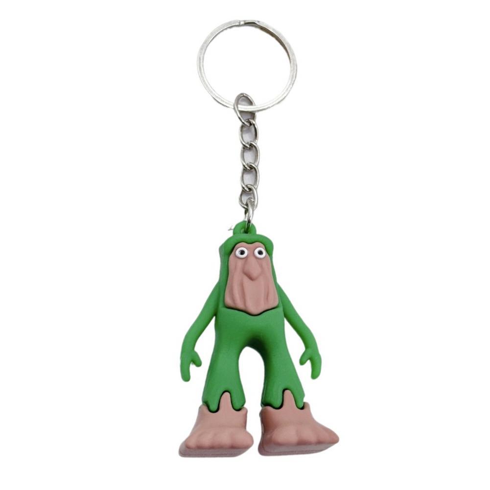 Creative Italian Brainrot Animals Keychain Funny Tung Tung Tung Sahur Cat Meme Keyrings Friends Pendant Gifts