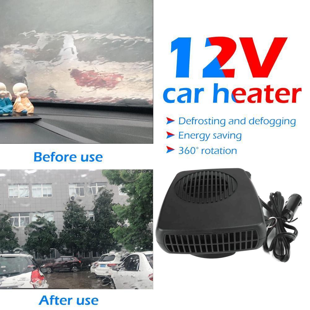 2-in-1 Vehicle Car Heater 12V/24V 2Mode Heating/Cooling Fan 360° Adjustable Space Saving Thermostat Vehicle Car Electric Heaters
