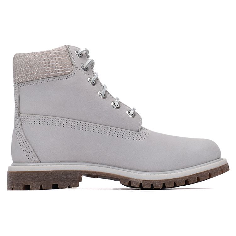 Timberland 6 Inch Prm Lt Grey Fq Casual Outdoor Short Martin Boots Women Boots White A1UWFE02