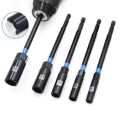 1pc/5pc Socket Wrench 150mm Hex Nut Driver Drill Bit Adapter Socket Wrench Extension Sleeve For Pneumatic Screwdriver Power Tool