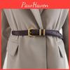 Handcrafted Real Leather Slim Waist Belt With Alloy Pin Buckle For Daily Style